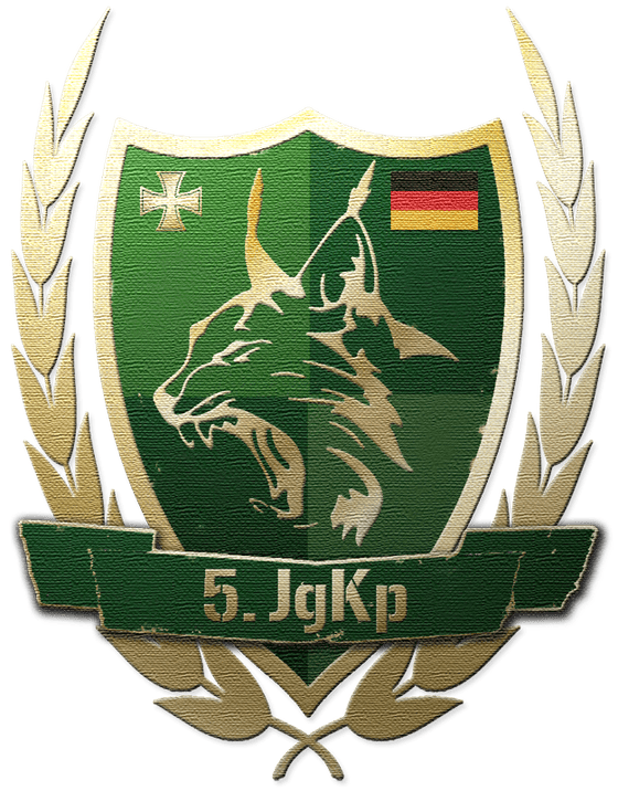 Wappen der 5. Jägerkompanie — Luchs mit Eichenlaub